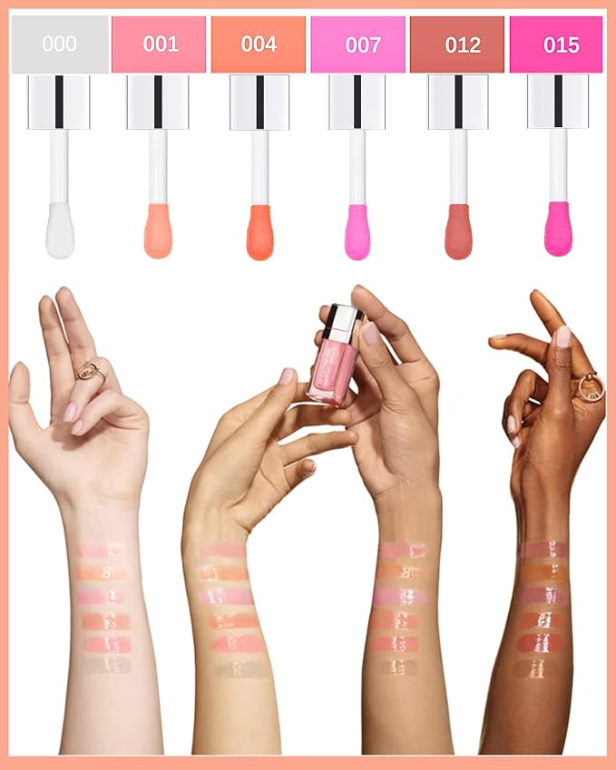 Plumping Lip Glow Oil, Hydrating Tinted Lip Oil Gloss, Transparent Toot Lip Oil - Image 4
