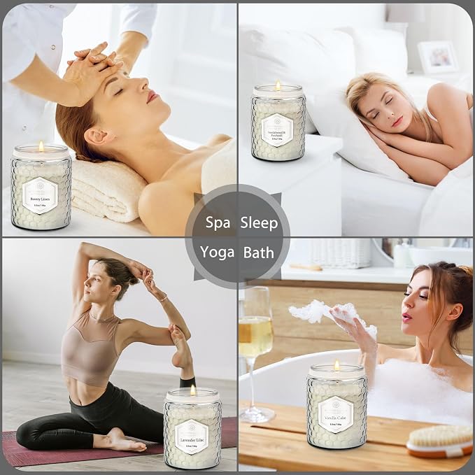 6 Pack Scented Candles for Home, Aromatherapy Gift Set for Women, Natural Soy - Image 7