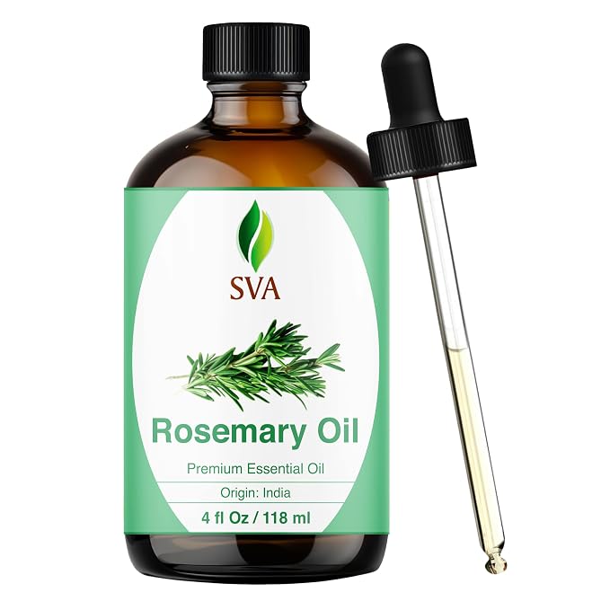 SVA Rosemary Essential Oil – 4 Fl Oz – 100% Natural Rosemary Oil by SVAORGANICS