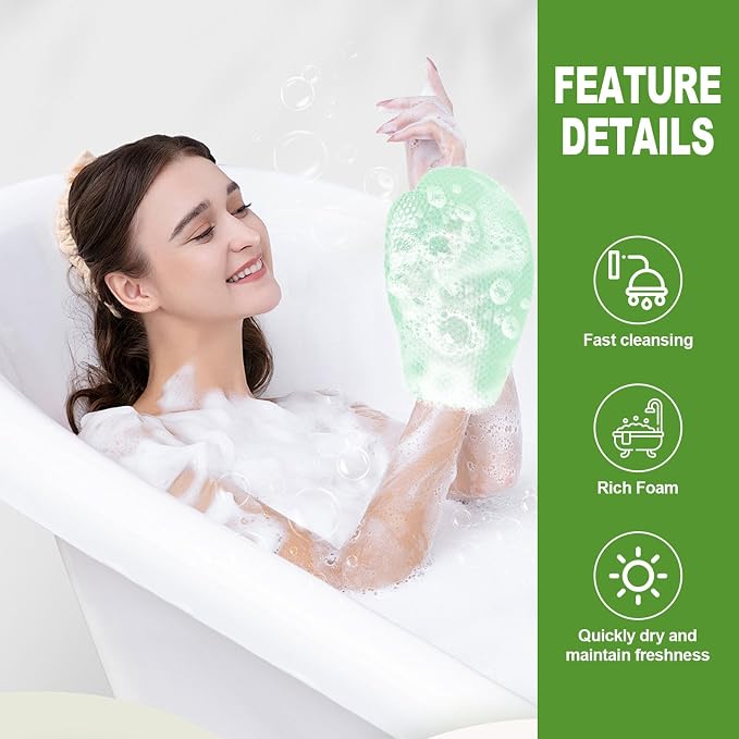 Exfoliating Glove Bath Mitt -Exfoliating Gloves - Image 6