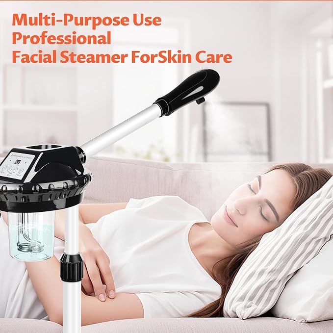 Professional Facial Steamer, Stand on Wheels Face Steamer, SPA Ozone Nano - Image 5