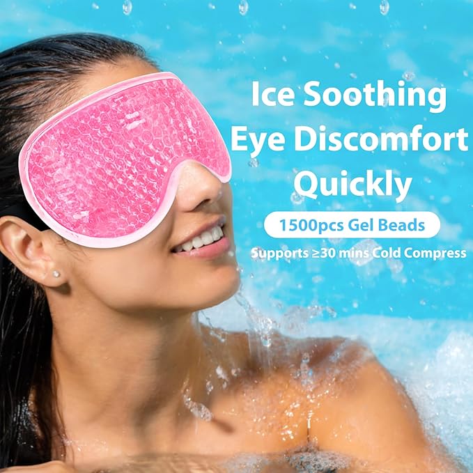 BeeVines Gel Eye Mask, 2 Pack Cooling Ice Masks - Image 5