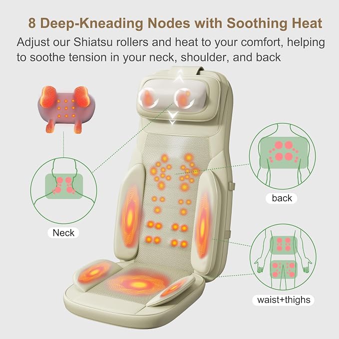Rainwolf Shiatsu Neck and Back Massage Cushion - Image 2