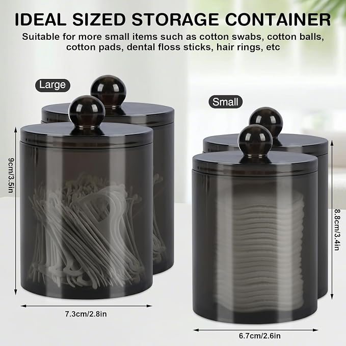 WEISHI 4 Pack Qtip Holder Dispenser - Image 2