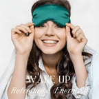 Silk Satin Sleeping Eye Mask, Dark Green Sleep Eye Mask Night Blindfold - Image 4