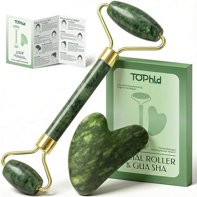 Face Roller & Gua Sha Facial Tools, Face Massager by tophld