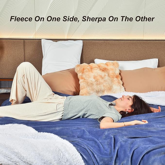 KAWAHOME Sherpa Fleece Twin Size Blanket - Image 5
