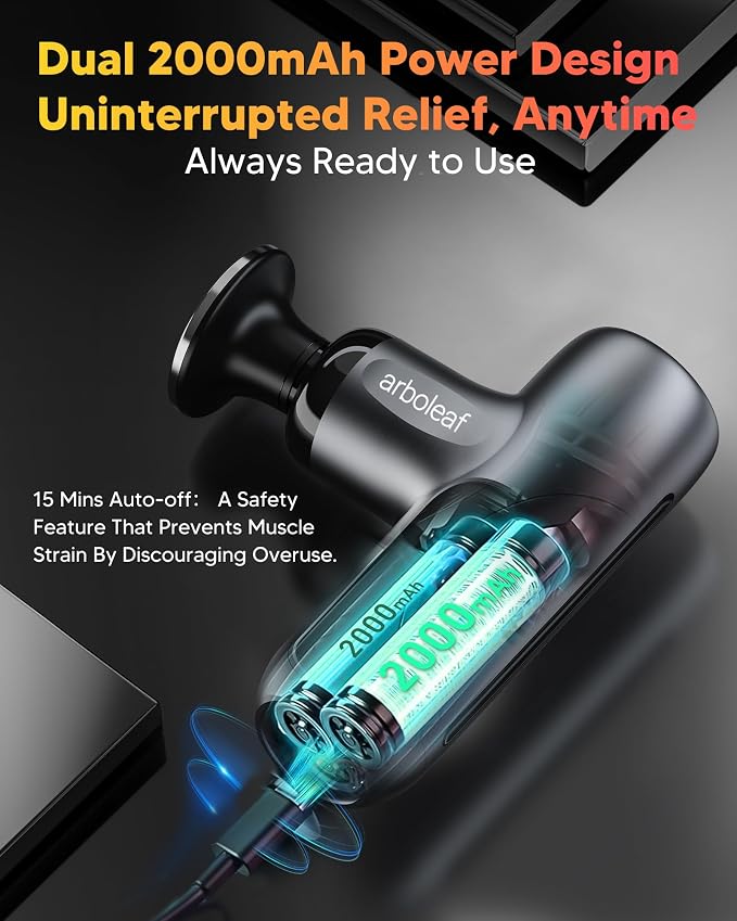 arboleaf Mini Massage Gun with Heat, Percussion Muscle Massager - Image 5