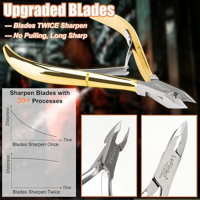 LePinko 4 Packs Upgraded Cuticle Trimmer kit, Sharp Dead Skin Clipper, - Image 3