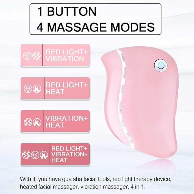 Aikertec Heat Electric Gua Sha Tool, 4-in-1 Multi-Function Anti-Aging Face - Image 2