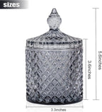 2 Pack Qtip Holder Thick Glass Apothecary Jars - Image 3