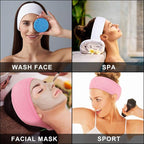 Whaline Spa Facial Headband Make Up Wrap Head Terry Cloth Headband Adjustable - Image 6