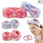 8 Pcs Spa Headband and Wristbands Set by Unknown