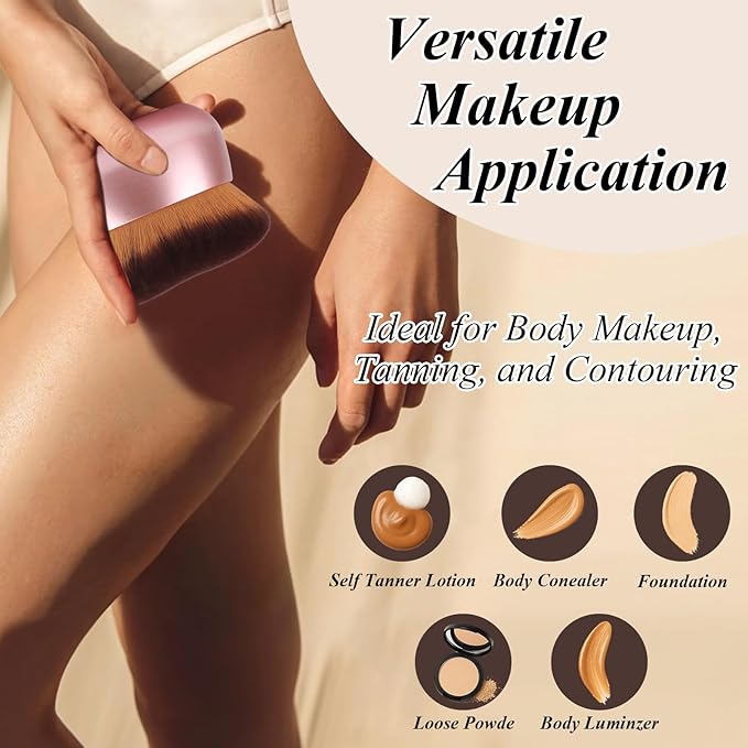 75MM Extra Large Self Tanner Kabuki Makeup Brush – Ultra Soft Dense Vegan - Image 4