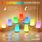 Auxmir LED Night Light Bedside Lamp Touch and Remote Control Dimmable Tabletop - Image 2