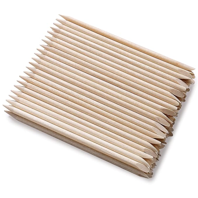 600Pcs Orange Wood Sticks for Nails, HOOMBOOM Double Sided Cuticle Pusher by HOOMBOOM