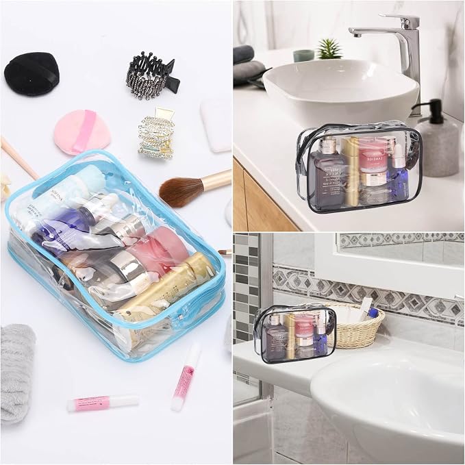 Tbestmax 10 Pcs Clear Cosmetic Bags Small Makeup Bags Portable Waterproof - Image 7