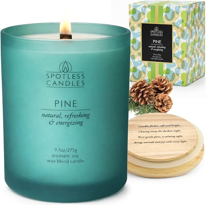 Pine Candle 9.7 oz: 55 Hrs Burn Time by SpotlessLeopard
