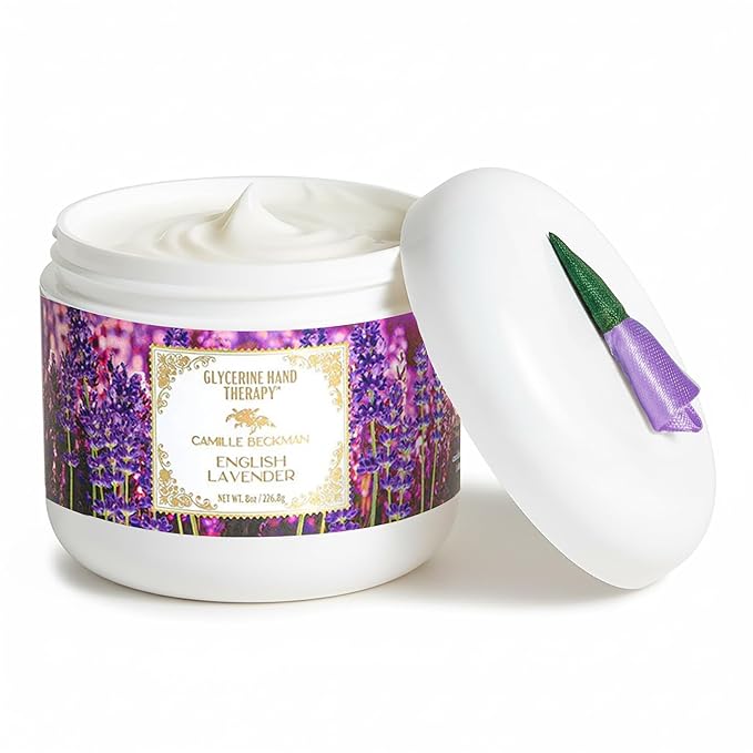 Camille Beckman Glycerine Hand Therapy Cream, English Lavender, 8 Ounce by CamilleBeckman