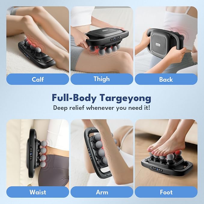 VTT 8-Head Massage Gun, Deep Tissue Back Massager, Electric Handheld Massager - Image 6
