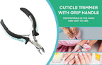 Cuticle Trimmer with Non-Slip Grip Handle Professional Stainless Steel Cuticle - Image 8