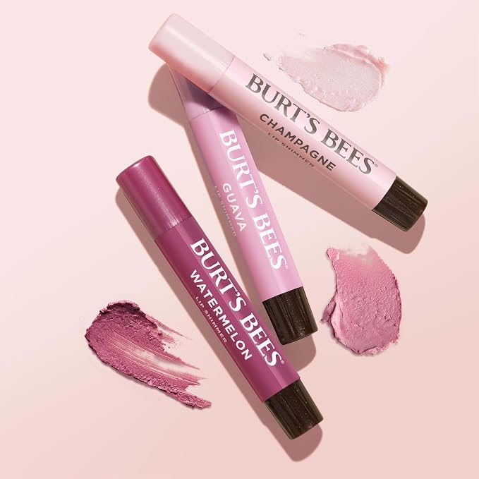 Burt's Bees Lip Shimmer Pink Collection, Tinted Lip Balm Stick, Moisturizing - Image 8