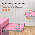 Salon Trolley Cart with Wheels, 3-Drawer Rolling Hair Styling Station, Mobile - Image 3