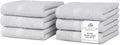100% Cotton Wash Cloth for face & Body Set of 6, Sustainable, Highly Absorbent by VillaCelestia