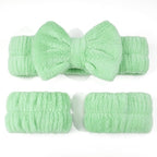 Ayesha Green Spa Headband and Wristband Set - Image 4