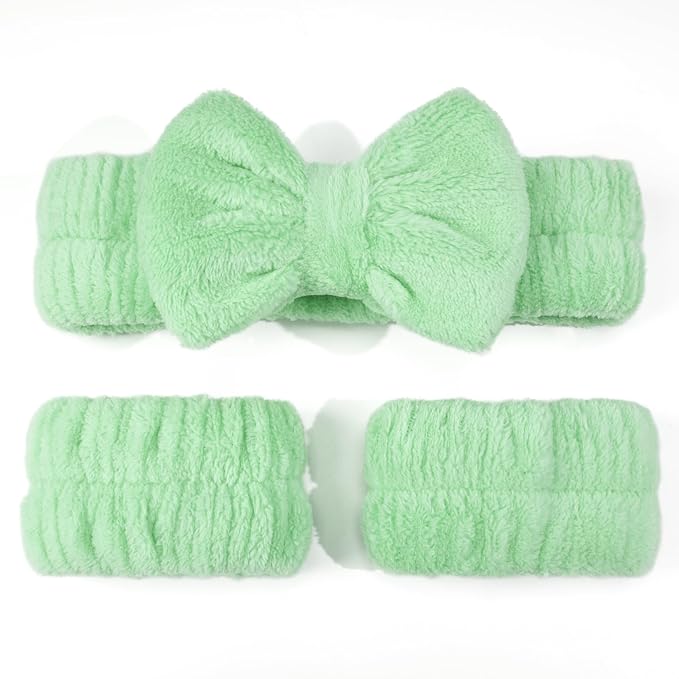 Ayesha Green Spa Headband and Wristband Set - Image 4