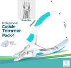 Cuticle Trimmer with Non-Slip Grip Handle Professional Stainless Steel Cuticle - Image 2