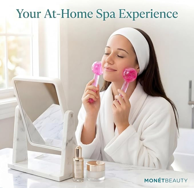 MonétBeauty Ice Globes for Face, Freezer Safe and Highly Effective Facial - Image 7