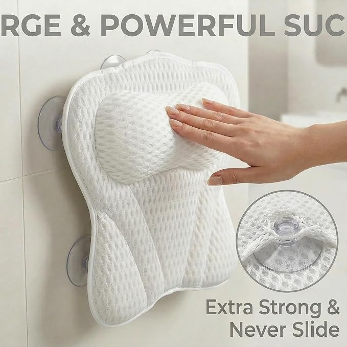 Bath Pillow for Tub, Soft Bathtub Pillow for Neck & Back Support - Image 5