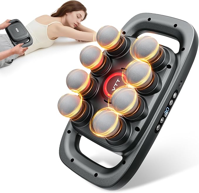 VTT 8-Head Massage Gun, Deep Tissue Back Massager, Electric Handheld Massager by VTTOfficial