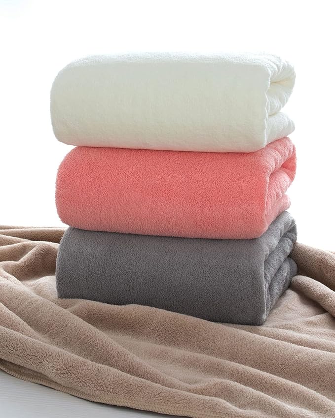 Lumimi Towels 3 Piece Very Soft Microfiber Bath Sheet Towel Set Super Absorbent - Image 8