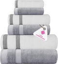 CASA COPENHAGEN Solitaire 6Pcs 100% Egyptian Cotton Large Designer Towels Gift by CASACOPENHAGEN