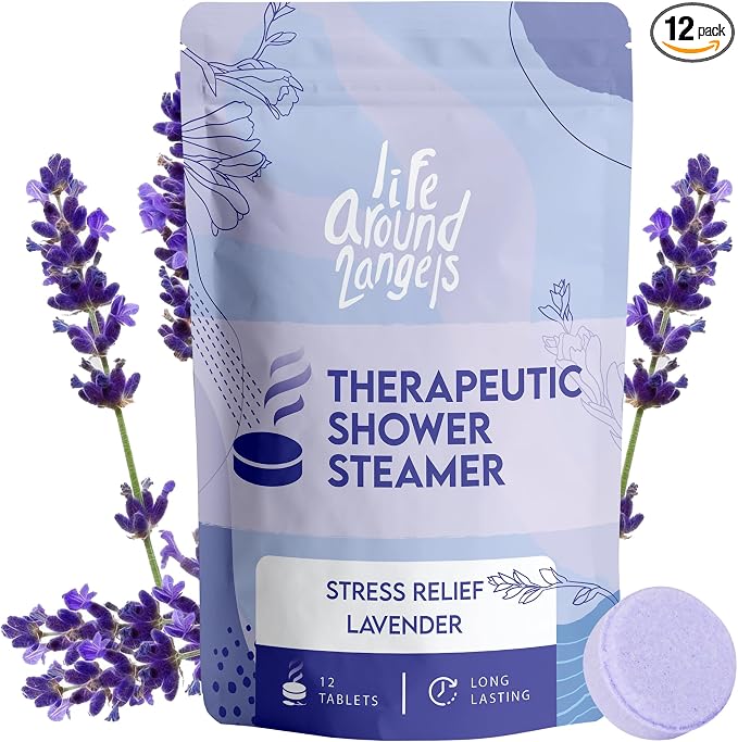 Lifearound2angels Therapeutic Shower Steamer 12 Pack Made in USA Stress Relief by Lifearound2angels