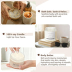 Natural Amor Rose Spa Gift Set – 6 pcs Handmade Self-Care Kit - Image 4