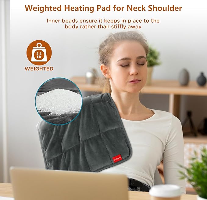 Comfytemp Weighted Heating Pad for Back & Period, FSA Eligible Electric Heat Pad - Image 4