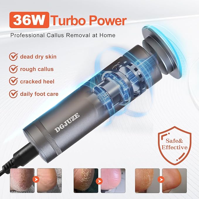 PowerPro Electric Foot Callus Remover, 36W Professional 1200rpm Adjustable - Image 3