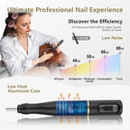 TUOBEO Cordless Nail Drill Electric Rechargeable File Kit, Professional Efile - Image 6