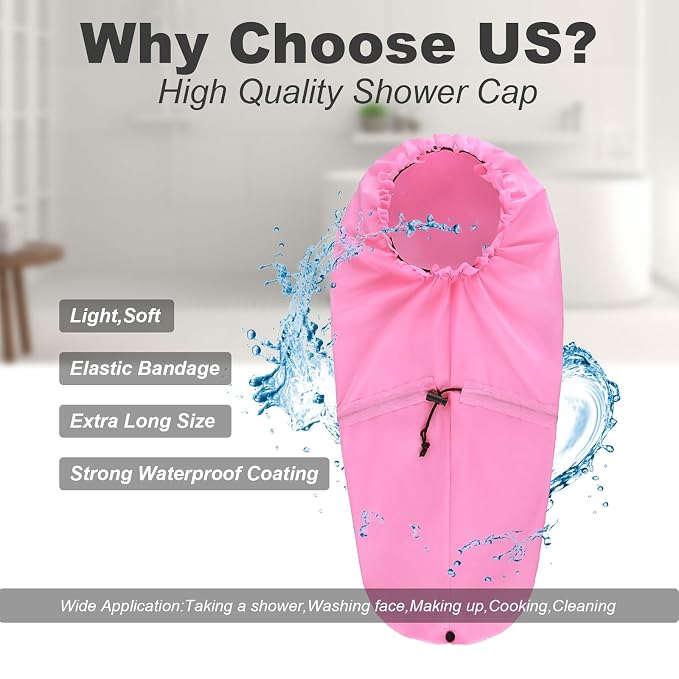 ELEBOX Extra Large Shower Cap for Braids/Curly Hair/Dreadlock | Reusable - Image 6