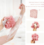 3-Pack Loofah Washcloth Combo 2-in-1, Exfoliating Soap Saver Pouch - Image 2