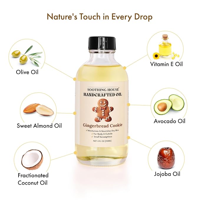 Gingerbread Cookie Body Oil: Moisturizing Body Oil - Image 5
