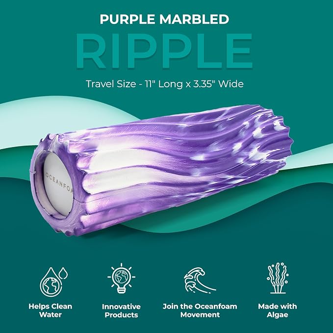 Oceanfoam Ripple Travel Foam Roller Firm Mini Foam Roller - Image 3