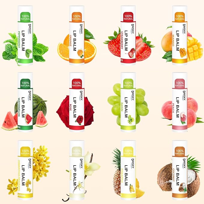 DMSKY Lip Balm Bulk 108 Pack, Lip Balm Hydrating - Image 2
