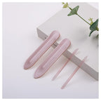 2 Pcs Transparent Pink Glass Cuticle Pusher Tool - Image 3