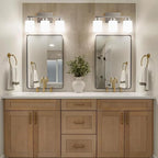 PARTPHONER 3-Light Brushed Nickel Bathroom Light Fixtures, Modern Vanity Light - Image 9