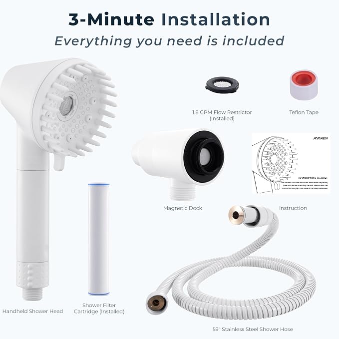 Ryamen 2026 Magnetic Filtered Shower Head - Image 9