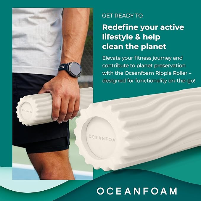 Oceanfoam Ripple Travel Foam Roller Firm Mini Foam Roller - Image 4